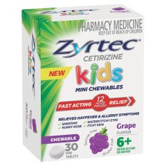 Zyrtec Kids Chewable Grape 5mg 30 Tabs