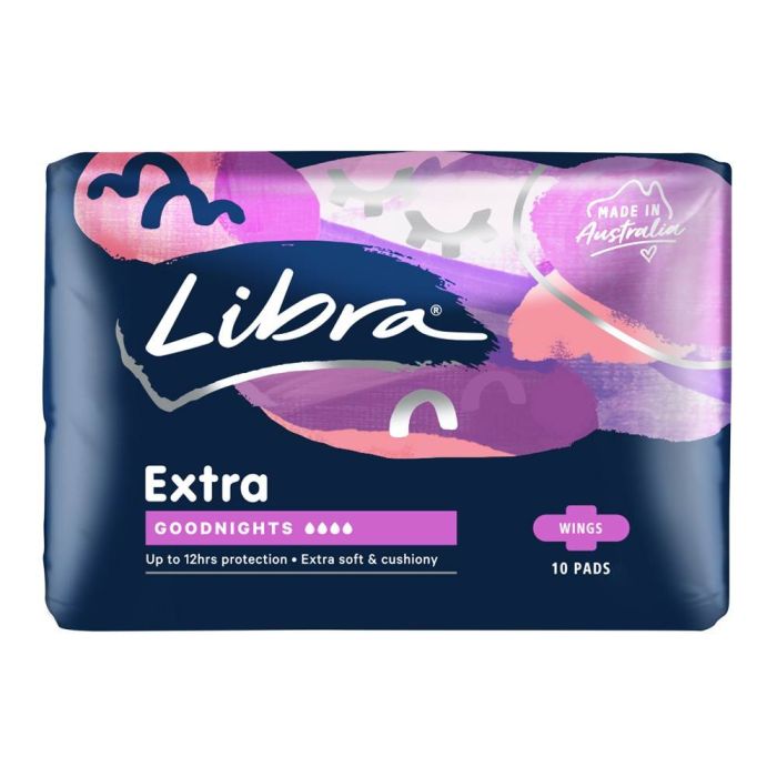 Libra Goodnights Extra with Wings 10 Pads