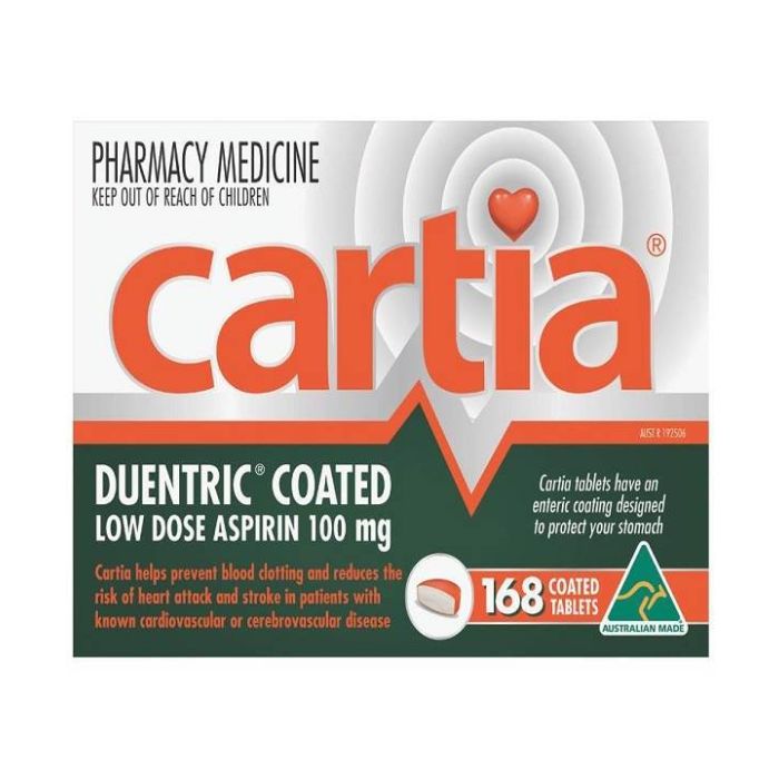 Cartia Tablets 100mg 168 Pack