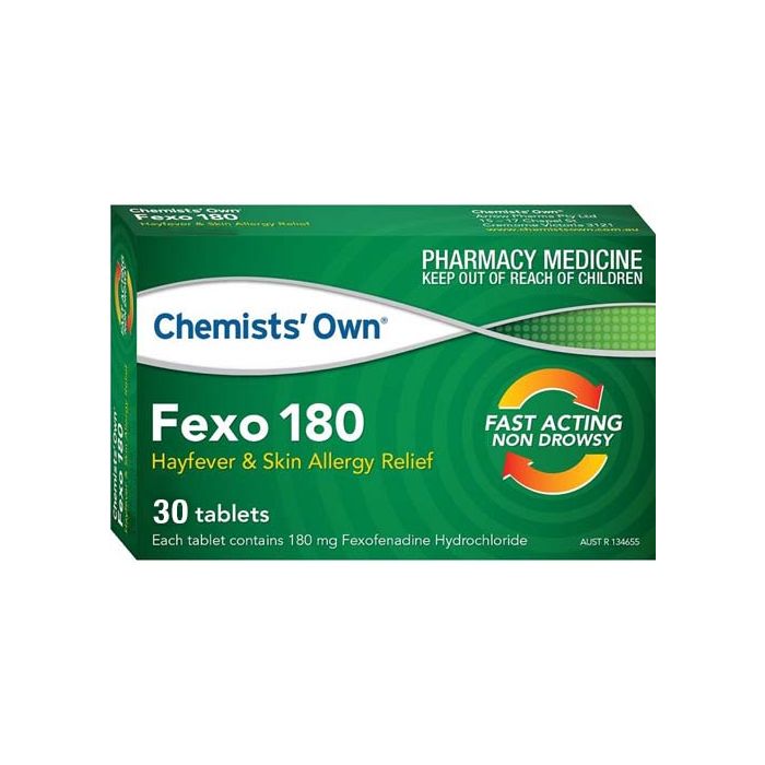 Chemists’ Own Fexo Tablets 180mg 30 Pack Chemistworks Pharmacy