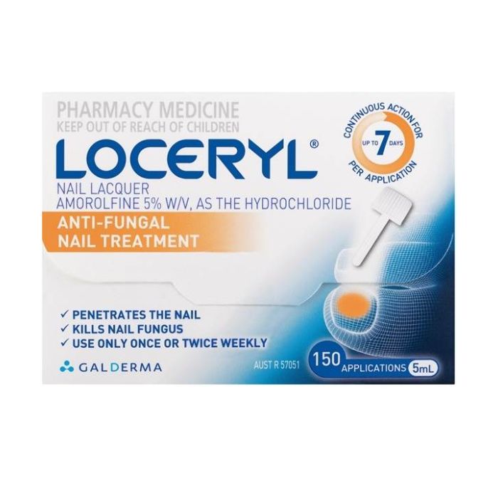 Watsons - Save $5 off Loceryl 1.25ml, topical treatment containing 5%  Amorolfine, the world's No.1 topical fungal nail treatment brand.  Onychomycosis or fungal nail infection can lead to permanent damage to the