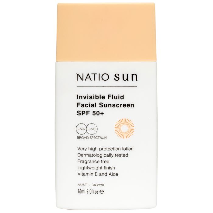 Natio Invisible Fluid Facial Sunscreen SPF 50+ 60ml
