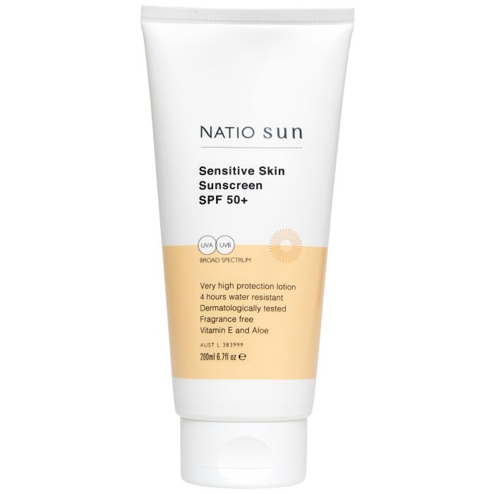 Natio Sensitive Skin Sunscreen SPF 50+ 200ml