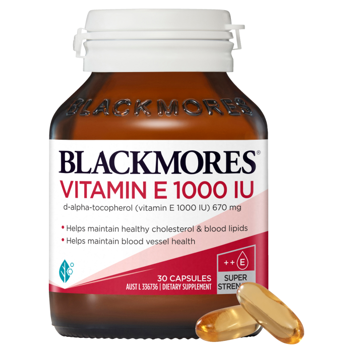 Blackmores Natural Vitamin E 1000iu  30 Capsules