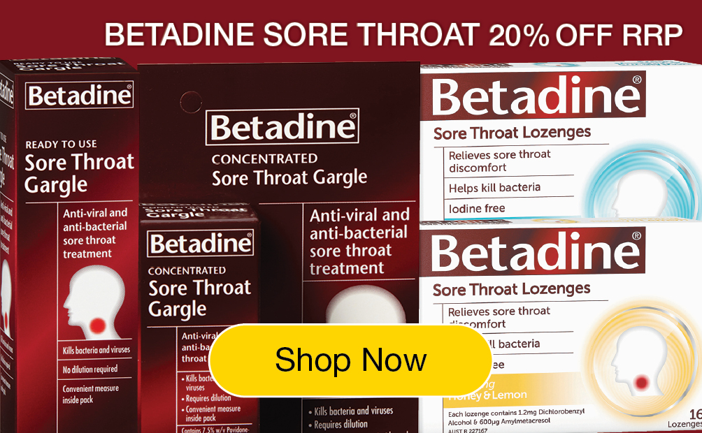 betadine Sore Throat 20% off