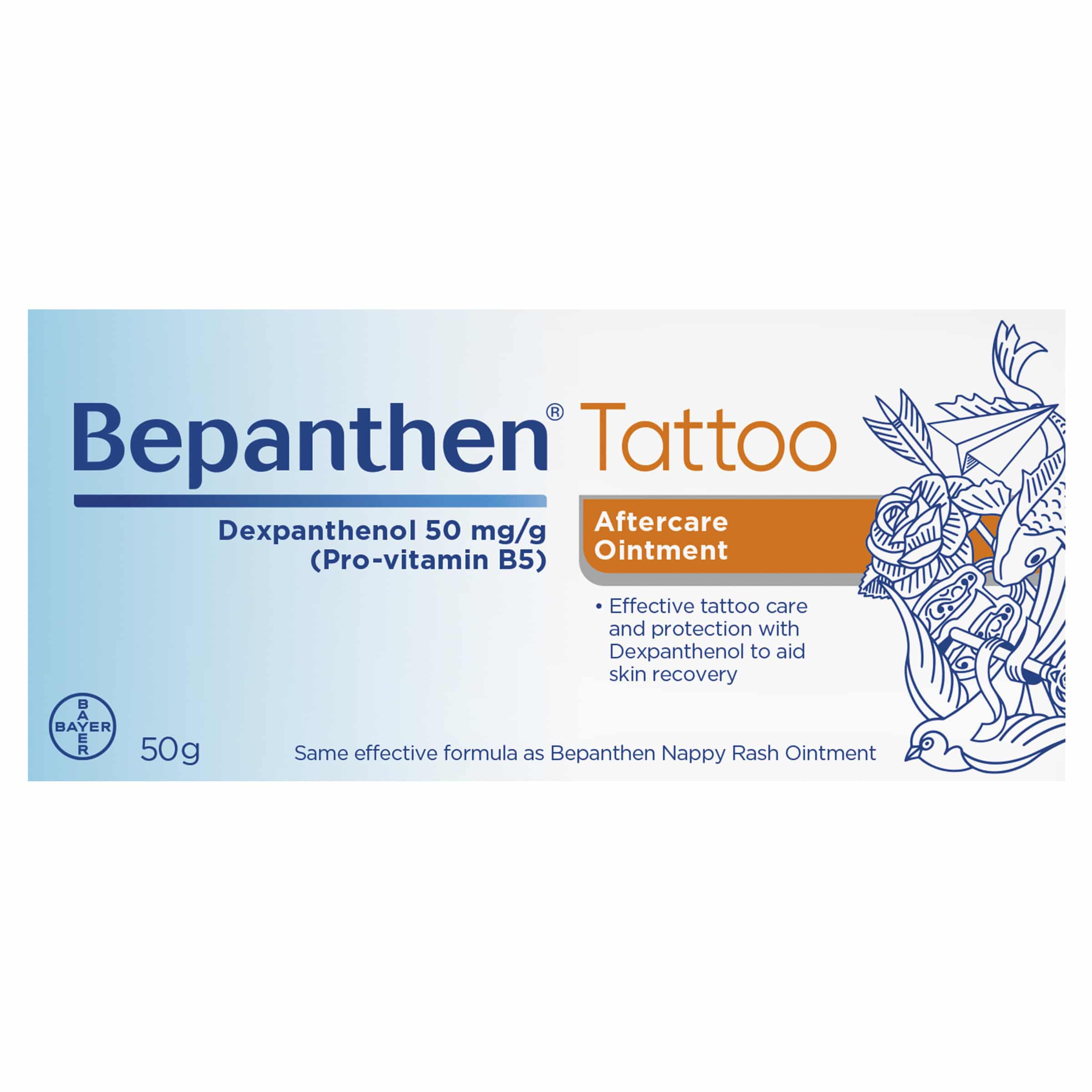 Bepanthen Tattoo Aftercare and Protection Ointment 50g | Chemistworks  Pharmacy