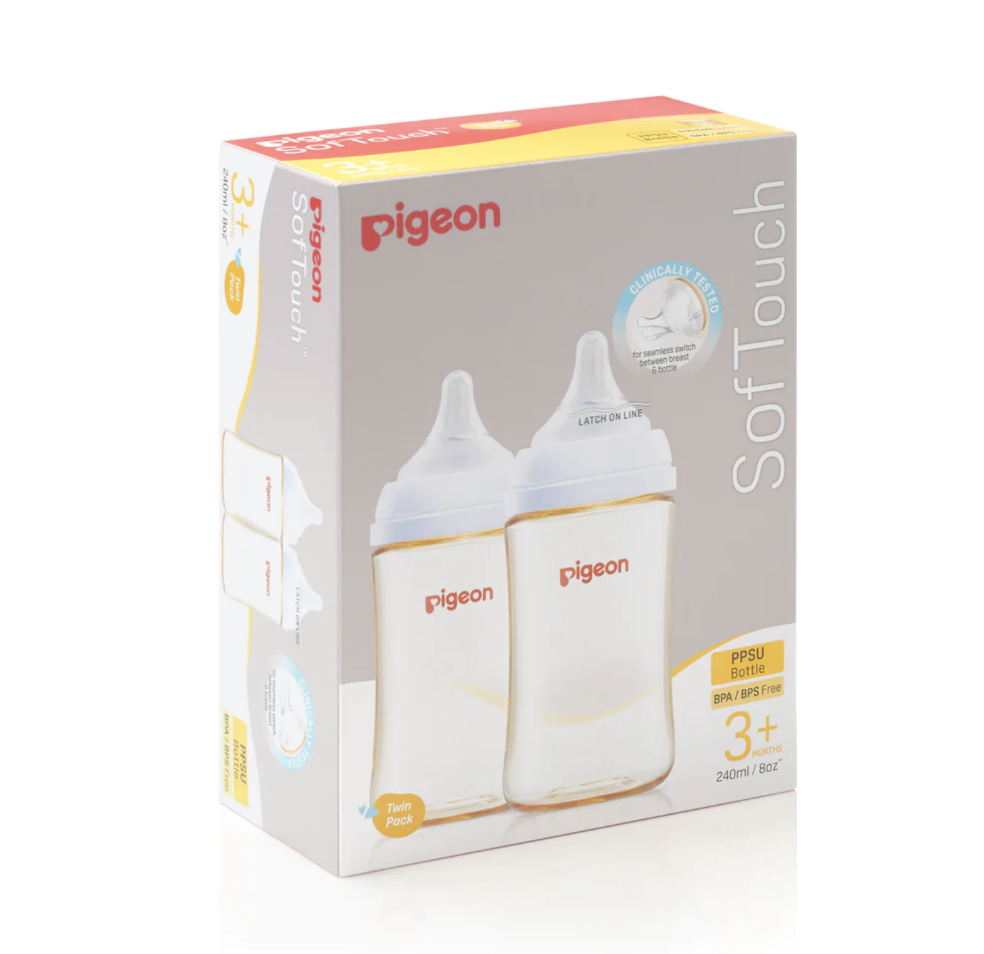 Pigeon Wide Neck Bottle Peristaltic 240ml Twin Pack Chemistworks